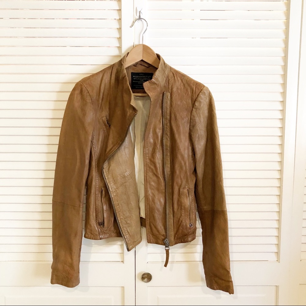 All Saints Spitalfields Leather Moto Jacket